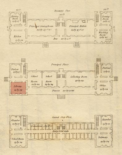 Plan of Founders Hall, c. 1833