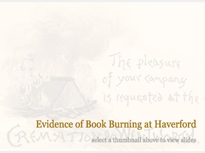 Book Burning: a strange Haverford tradition